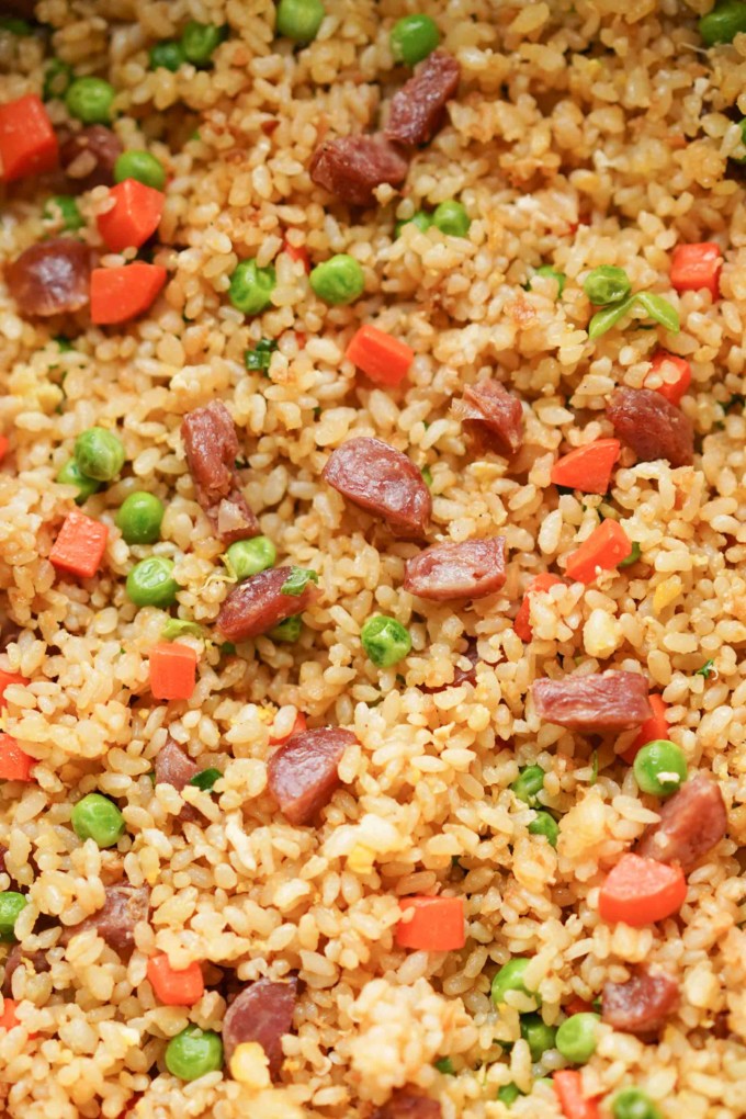 fried rice with Chinese sausage