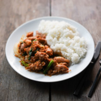 spicy lemongrass chicken and rice