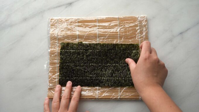 half sheet of nori