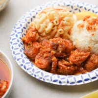 Hawaiian garlic shrimp