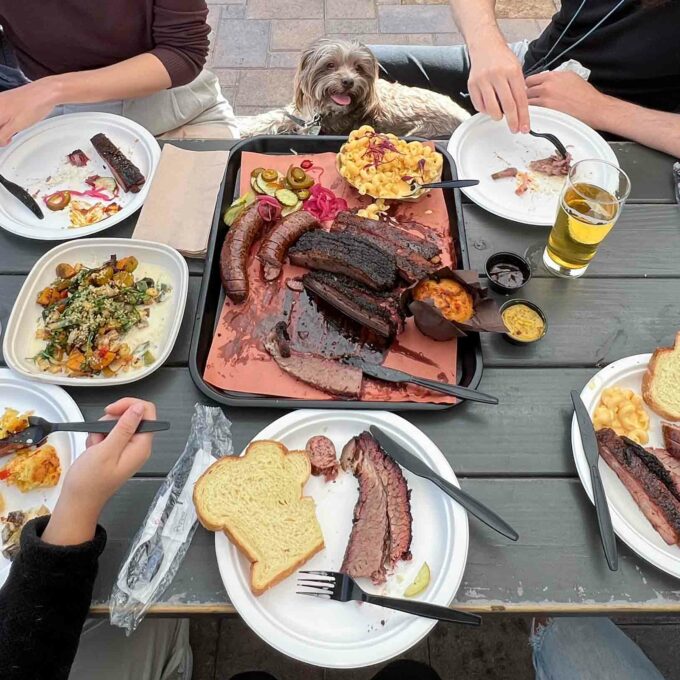 Heritage BBQ spread at a park