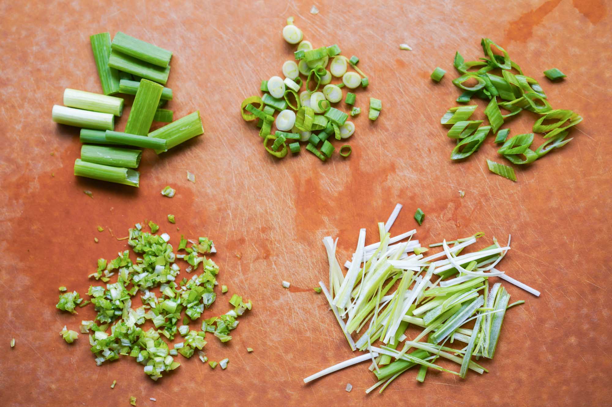 How to Slice Green Onions, Scallions and Spring Onions - always use butter