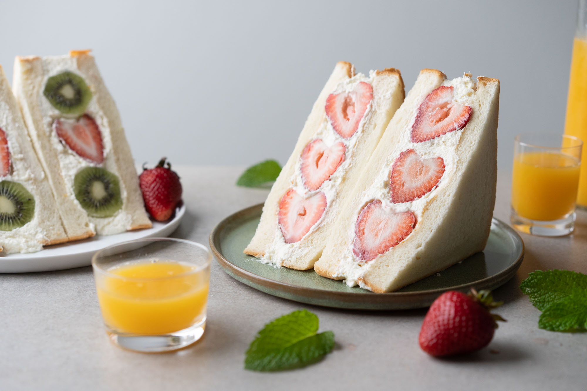 strawberry Japanese fruit sandwich