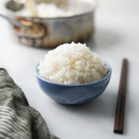 jasmine rice bowl closeup