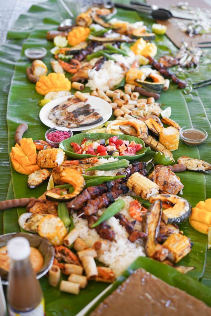 big kamayan feast spread of food