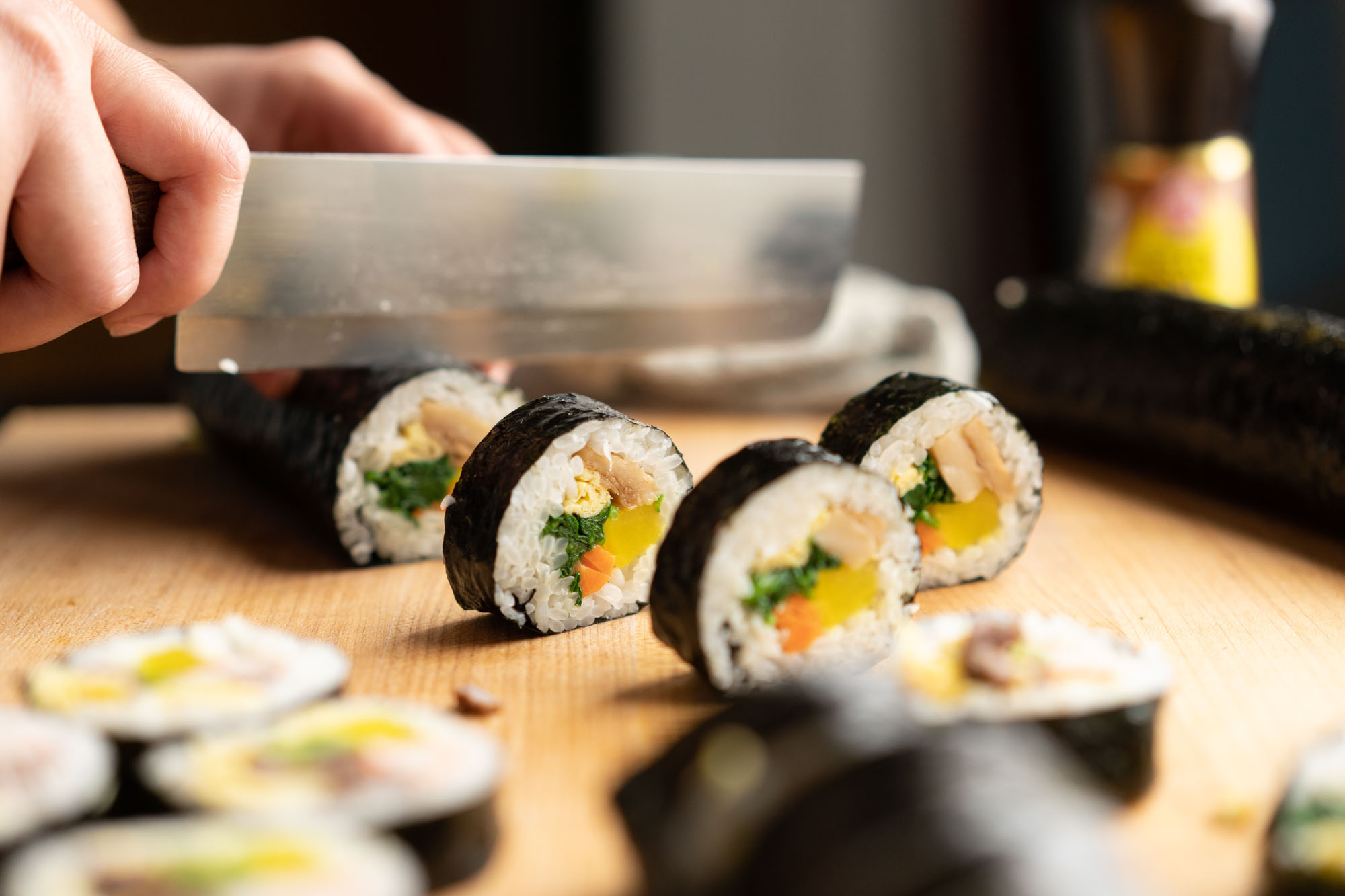 Kimbap Recipe (Korean Seaweed Rice 'Sushi' Rolls) - Hungry Huy