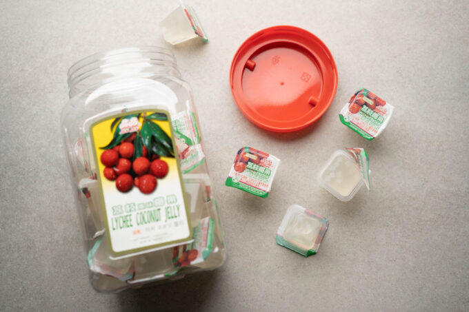 tub of Lychee Coconut Jelly snacks