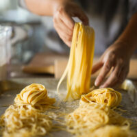 making fettuccine nests