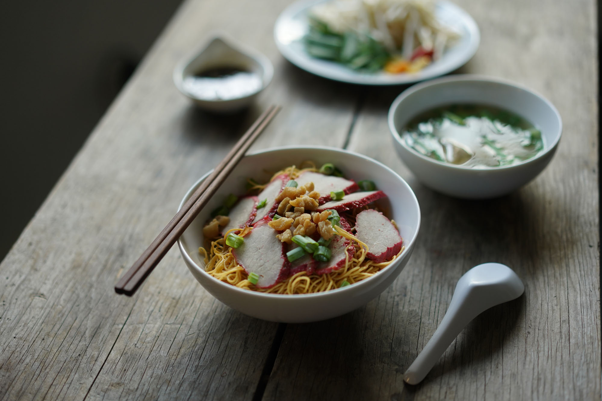 Mì Khô Xá Xíu (Vietnamese Dry Noodles with Char Xiu Pork)-image