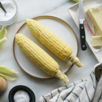 microwaved corn closeup