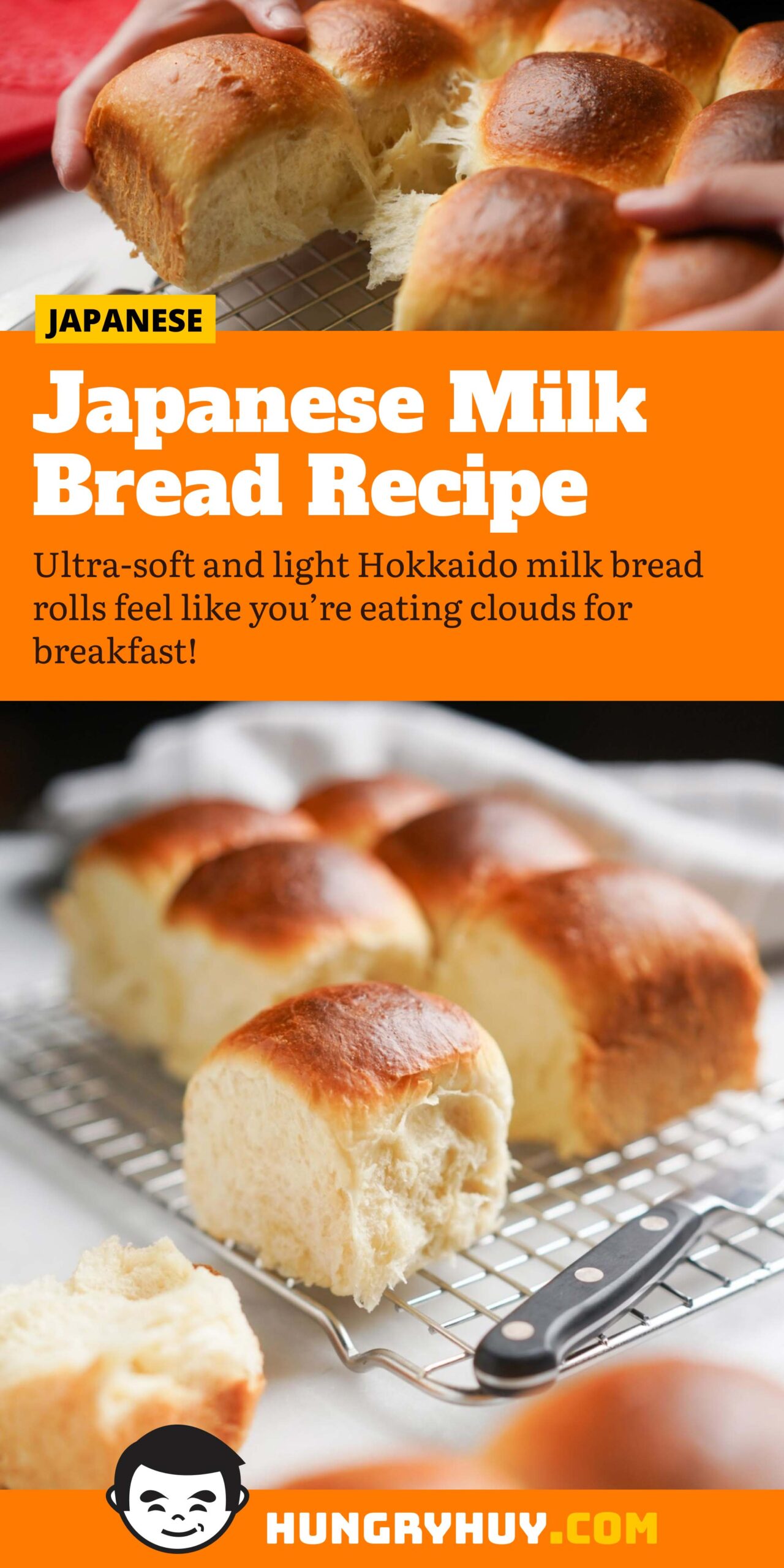 Japanese Milk Bread Recipe (Hokkaido Milk Bread Rolls) Hungry Huy