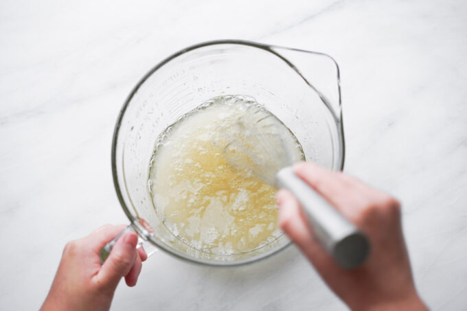 whisking pickling liquid