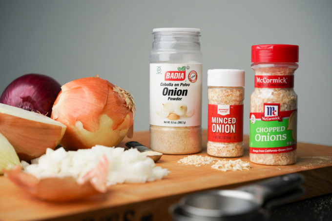 types of fresh and dried onion substitutes