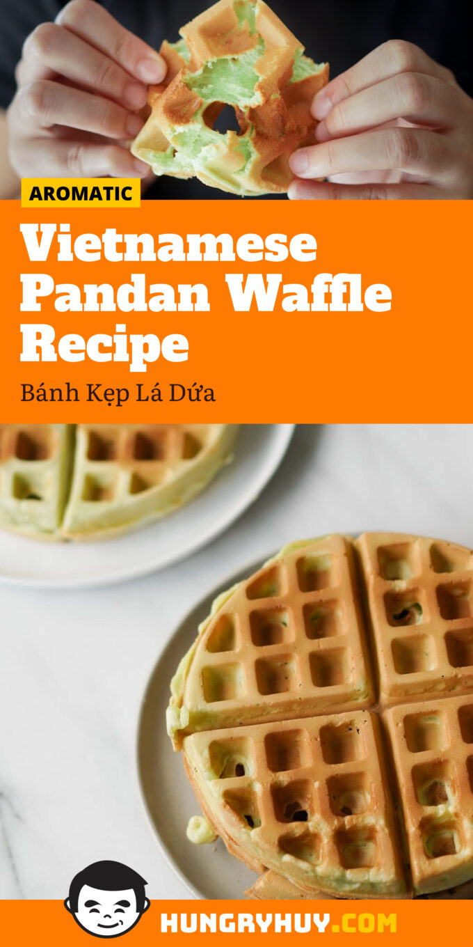 pandan waffle Pinterest image