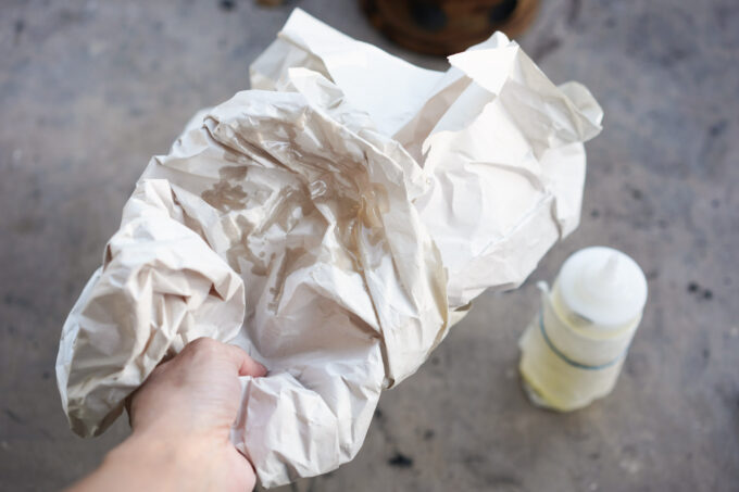 How to Start a Charcoal Grill (Without Lighter Fluid!) 5 paper with cooking oil