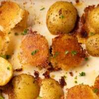 parmesan potatoes recipe closeup