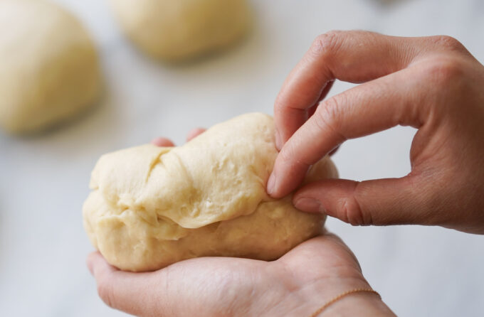 pinching dough seam