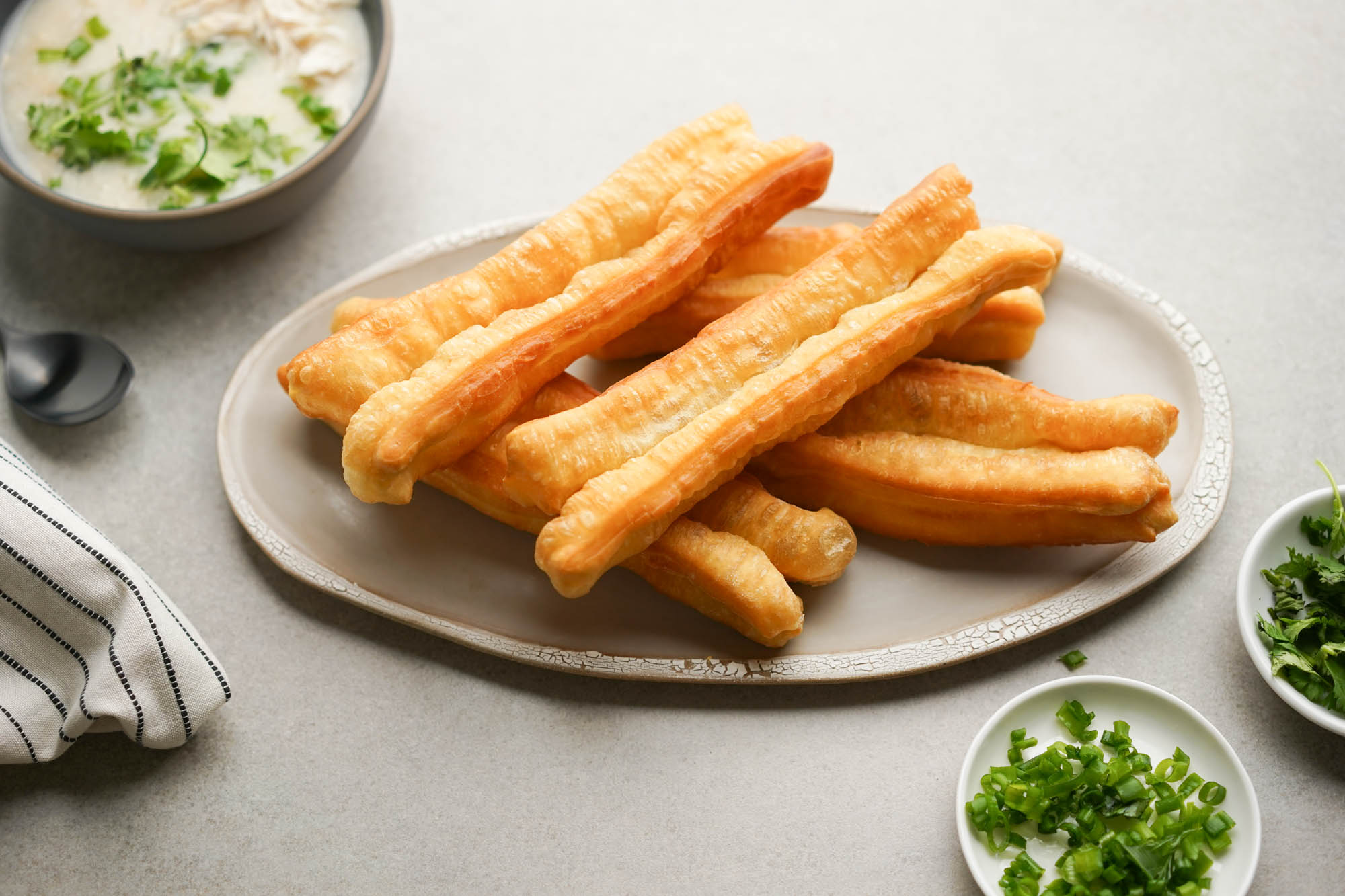 plate of dau chao quay