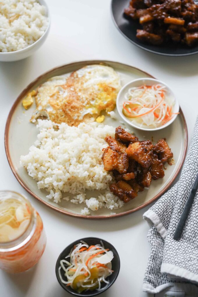 pork tocino breakfast plate