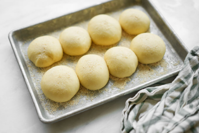pandesal dough after proofing