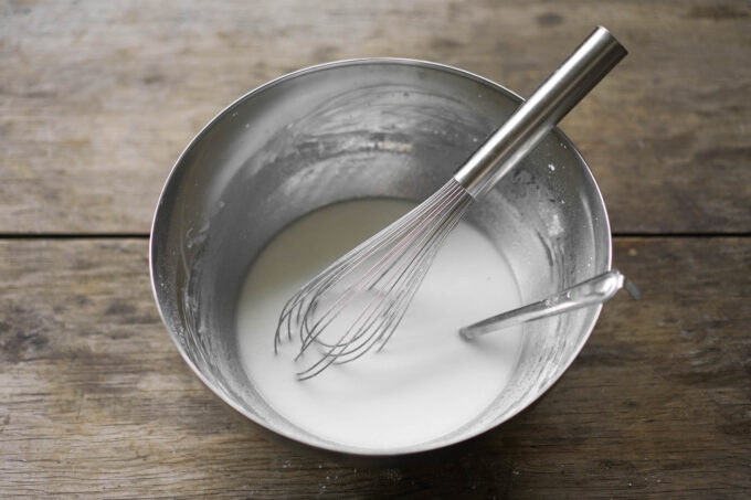 bowl of flour and water resting