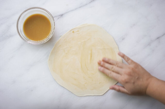 adding roux to dough