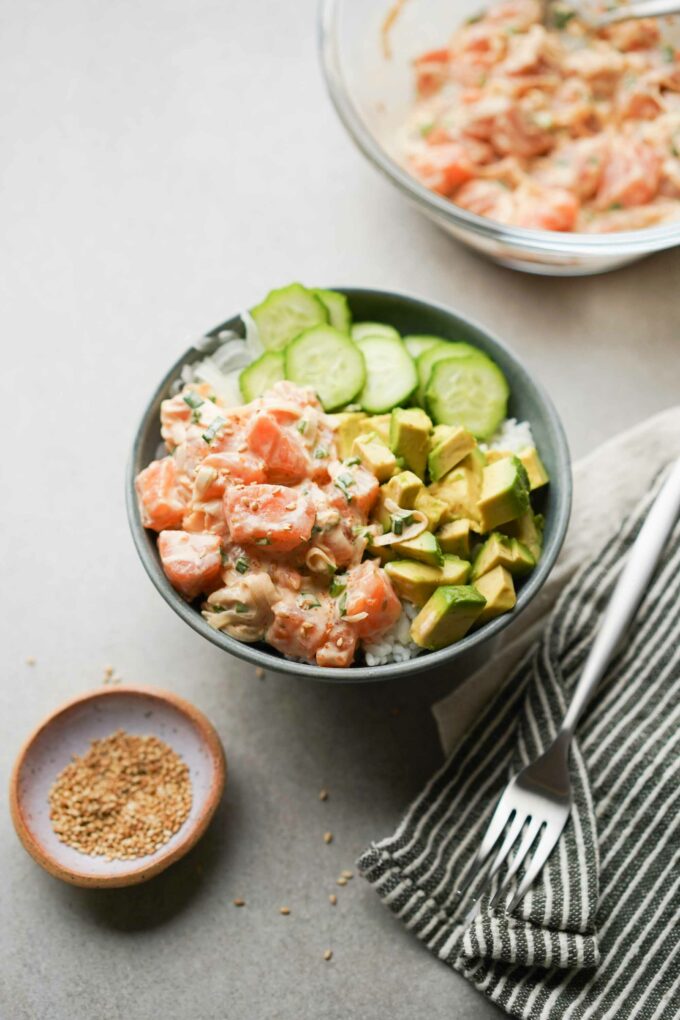 salmon poke bowl