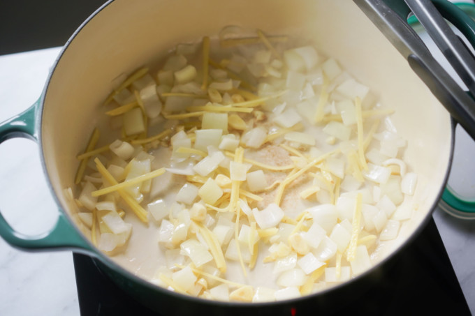 sauteing onion and ginger