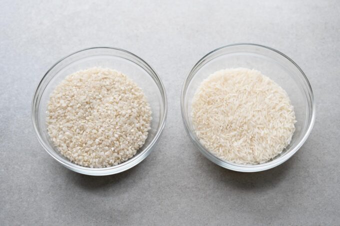 short grain rice and long grain rice