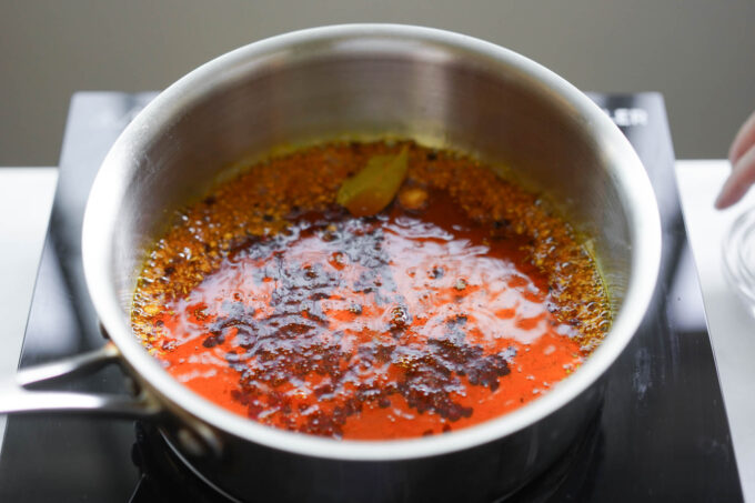 annatto seeds after releasing color into oil