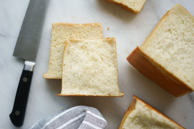 slices of Japanese shokupan