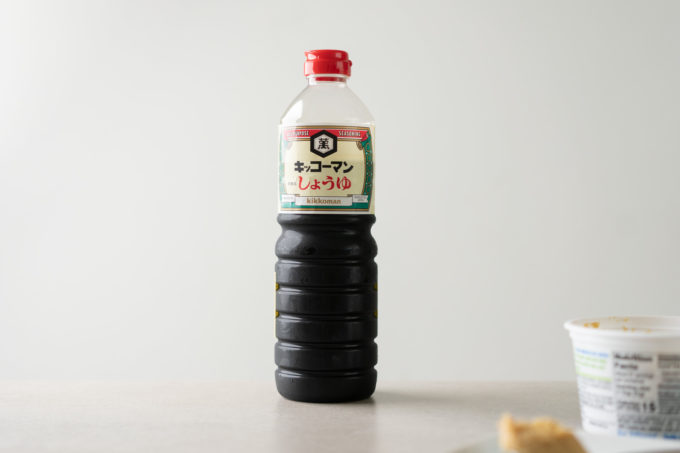 bottle of Japanese soy sauce