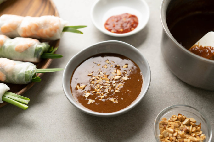 bowl of spring roll dipping sauce