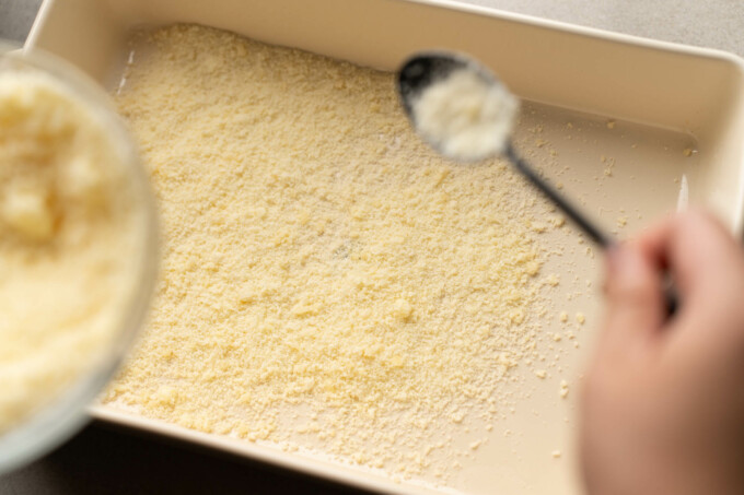 sprinkling parmesan cheese