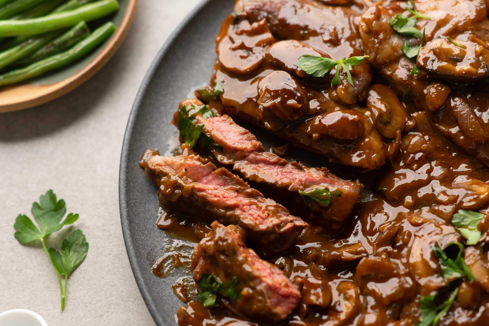 steak Diane closeup