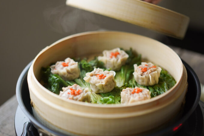 steamer with pork and shrimp shumai