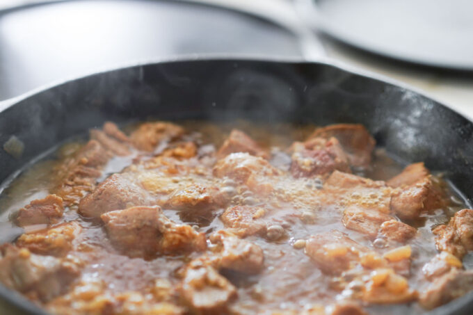 siopao asado filling in a pan