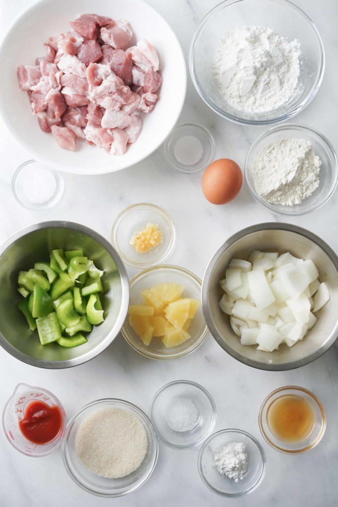 pork and sauce ingredients
