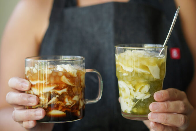 traditional taho and pandan taho