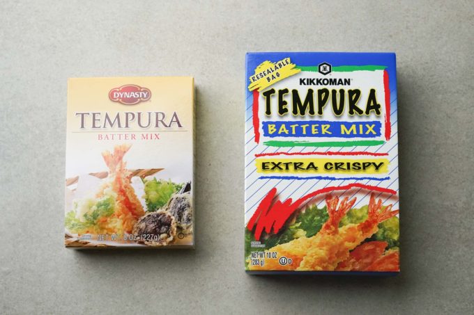 two boxes of premade tempura batter mix
