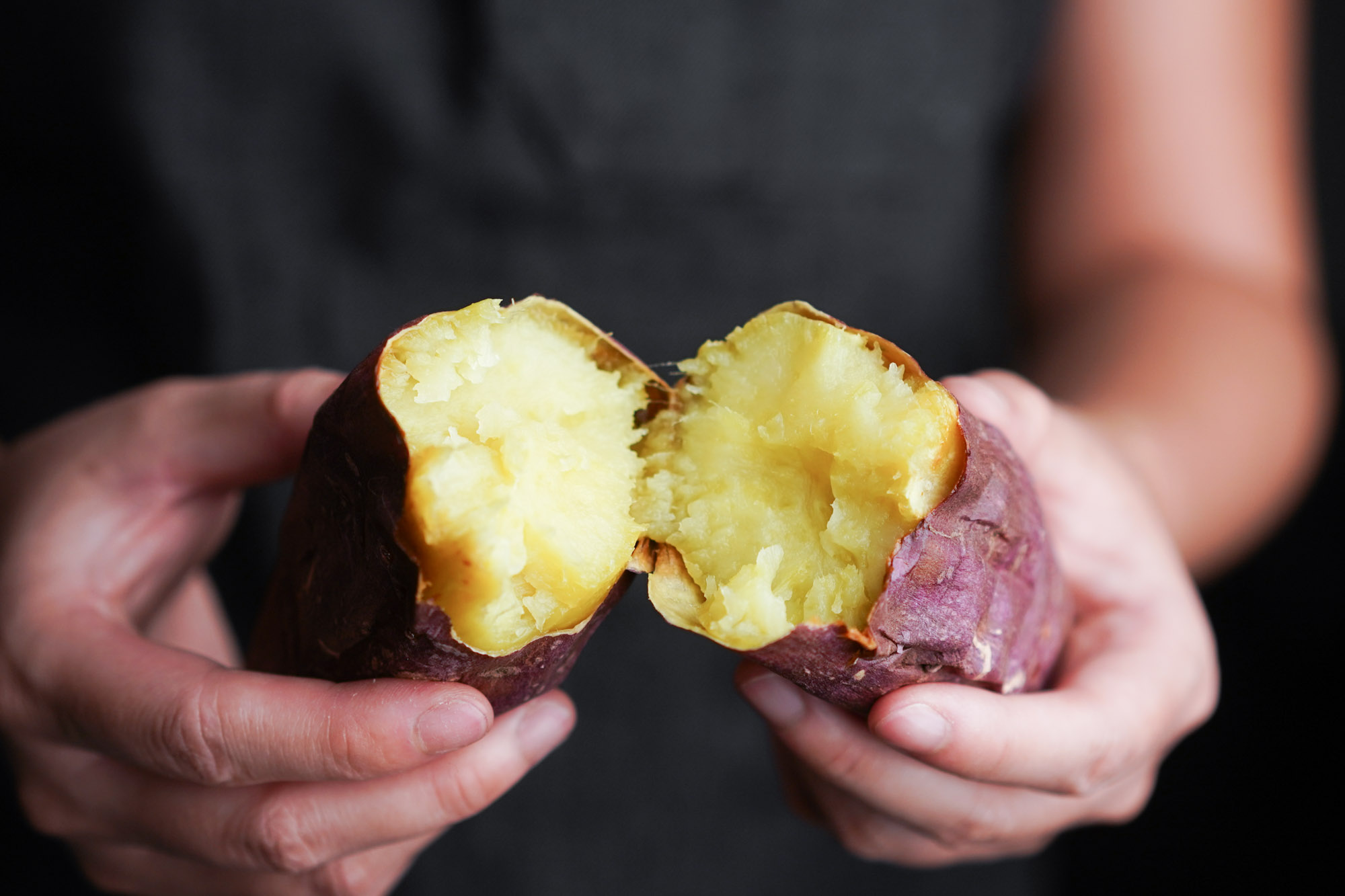 inside of roasted Japanese sweet potato