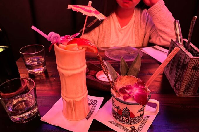 Tiki drinks at Tiki Tatsu-Ya