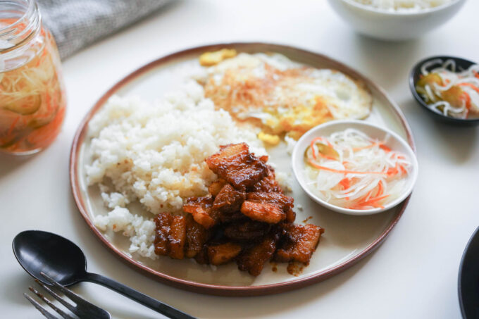 breakfast plate with tocino