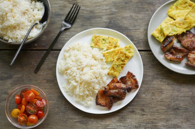 Filipino breakfast w garlic rice