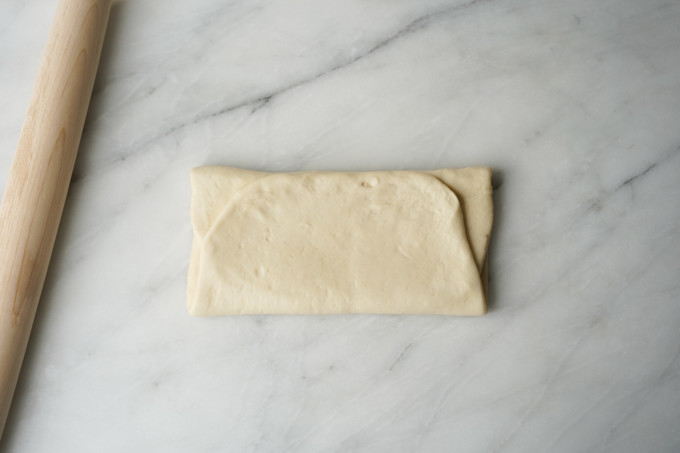 tri-folded dough