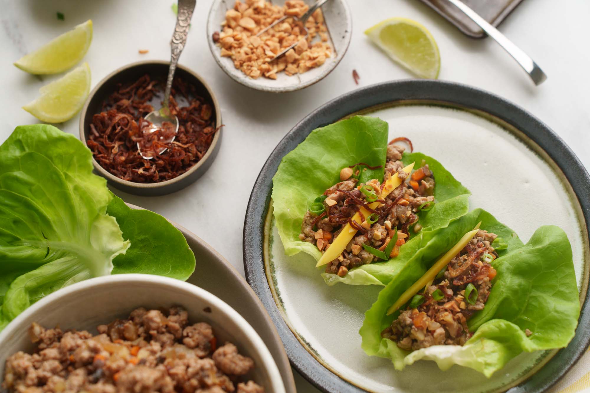 Asian Turkey Lettuce Wraps - Hungry Huy