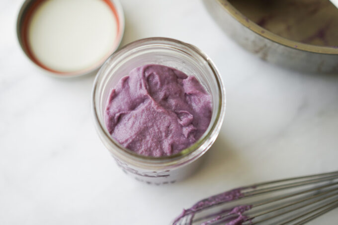 ube halaya texture closeup