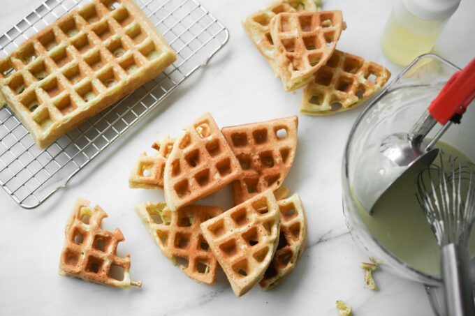 vegan pandan waffles