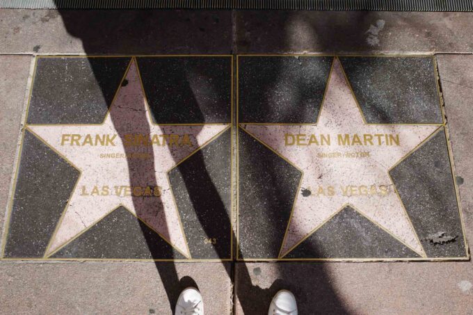 Las Vegas walk of stars: Frank Sinatra and Dean Martin