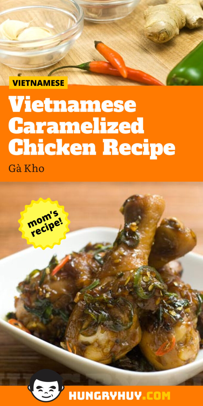 Vietnamese Carmelized Chicken Pinterest Image